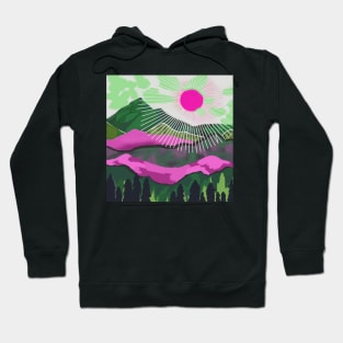 Pink Landscape Hoodie